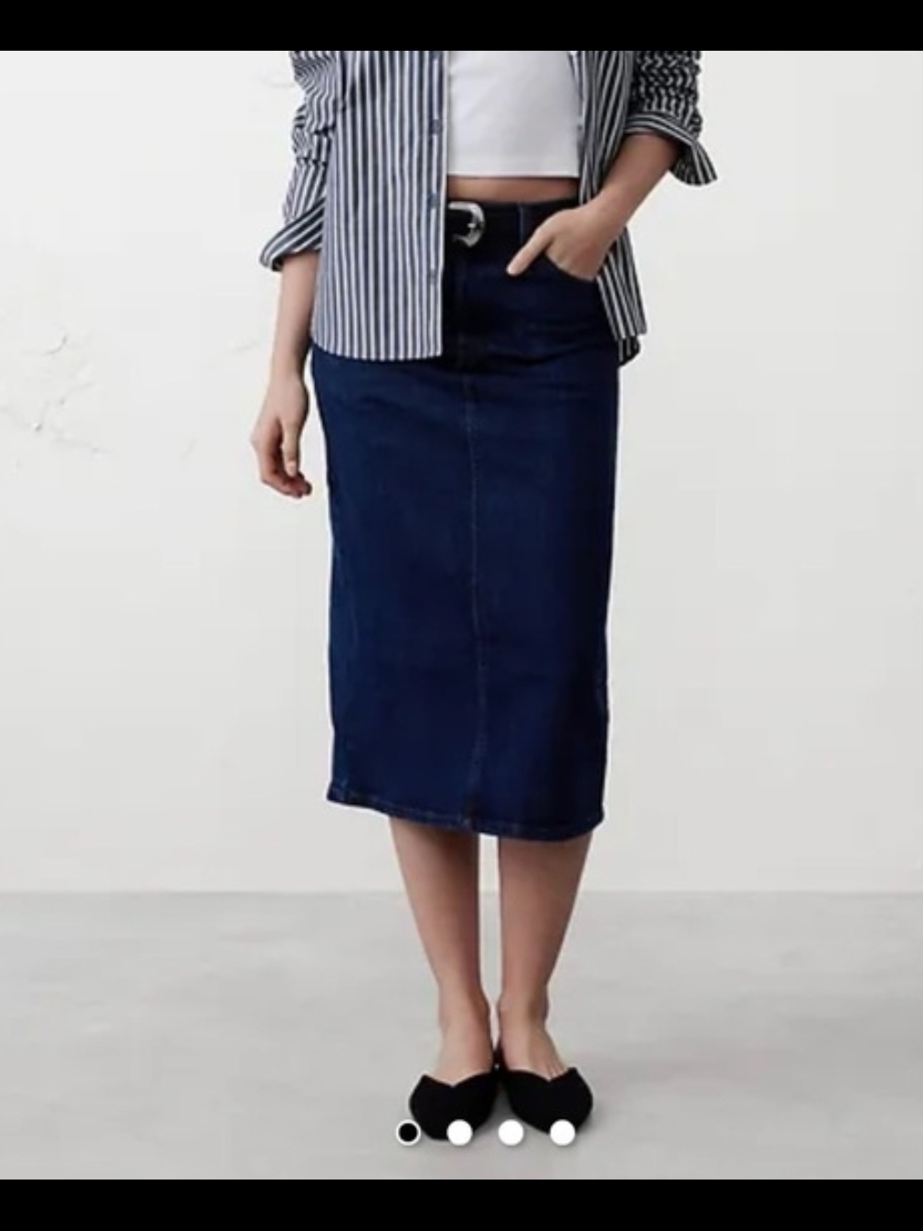 Nwt Banana Republic Long Denim Maxi/Midi Skirt - Back Slit Tailored, Indigo Blue